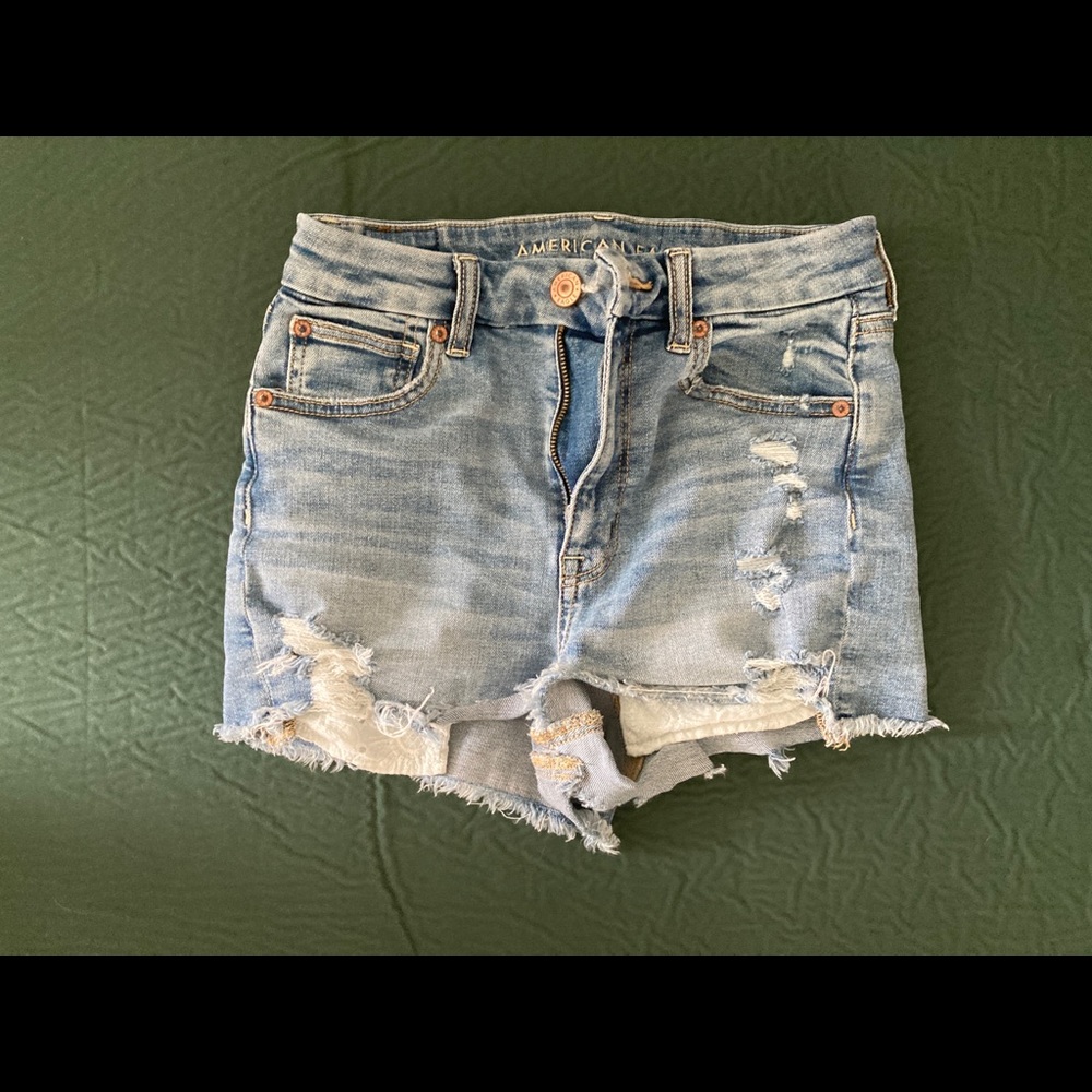 American Eagle high rise jean shorts, size 2